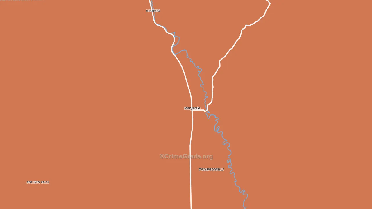Marysvale, UT Map of Burglary Rates