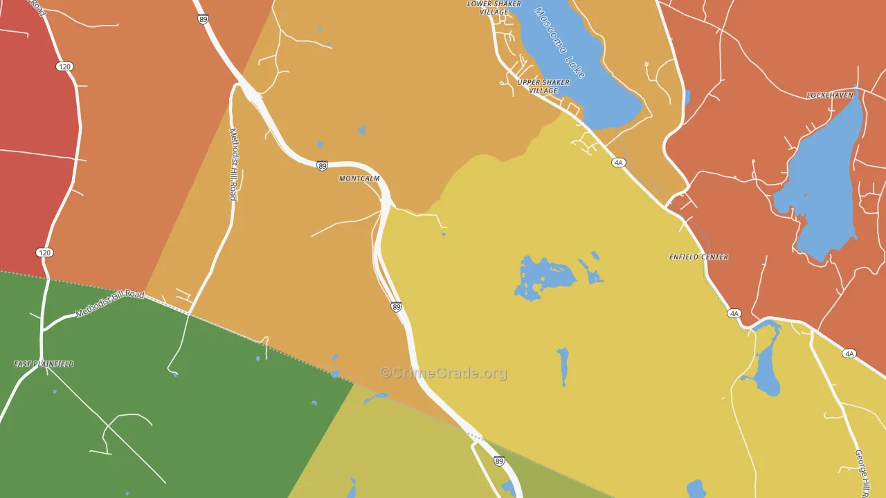 Mascoma, NH Map of Burglary Rates