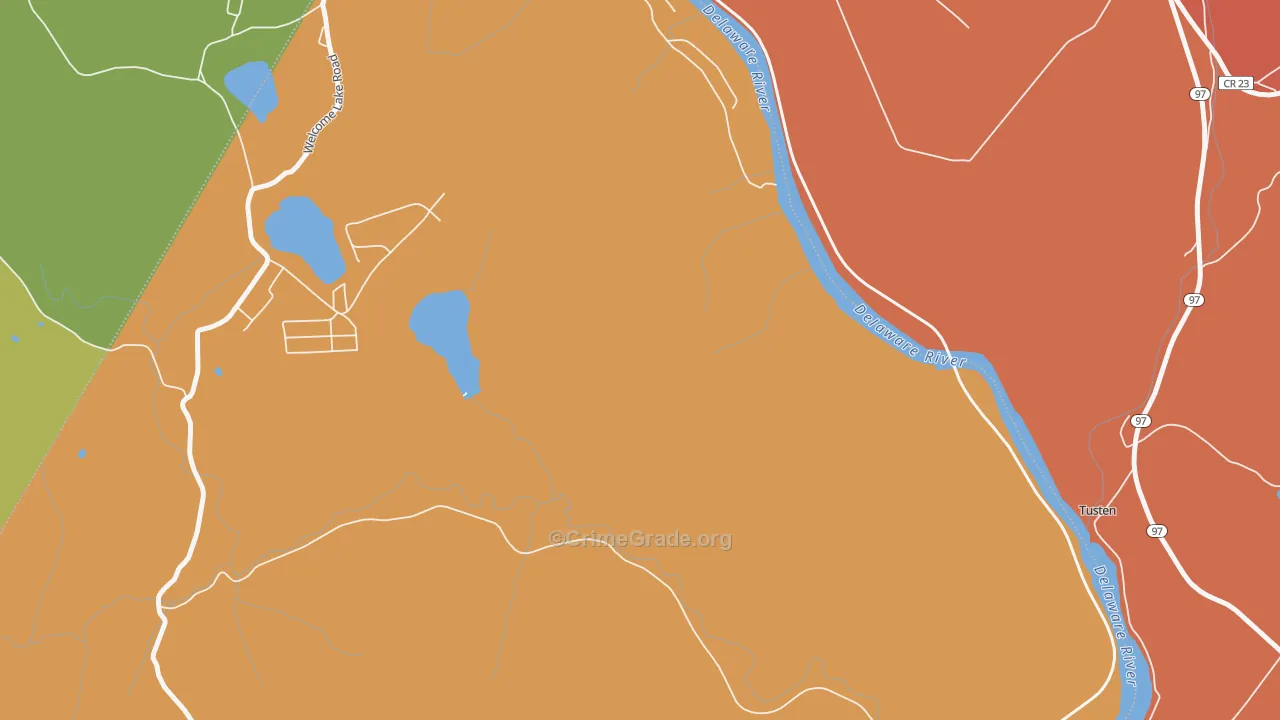 Mast Hope, PA Map of Burglary Rates