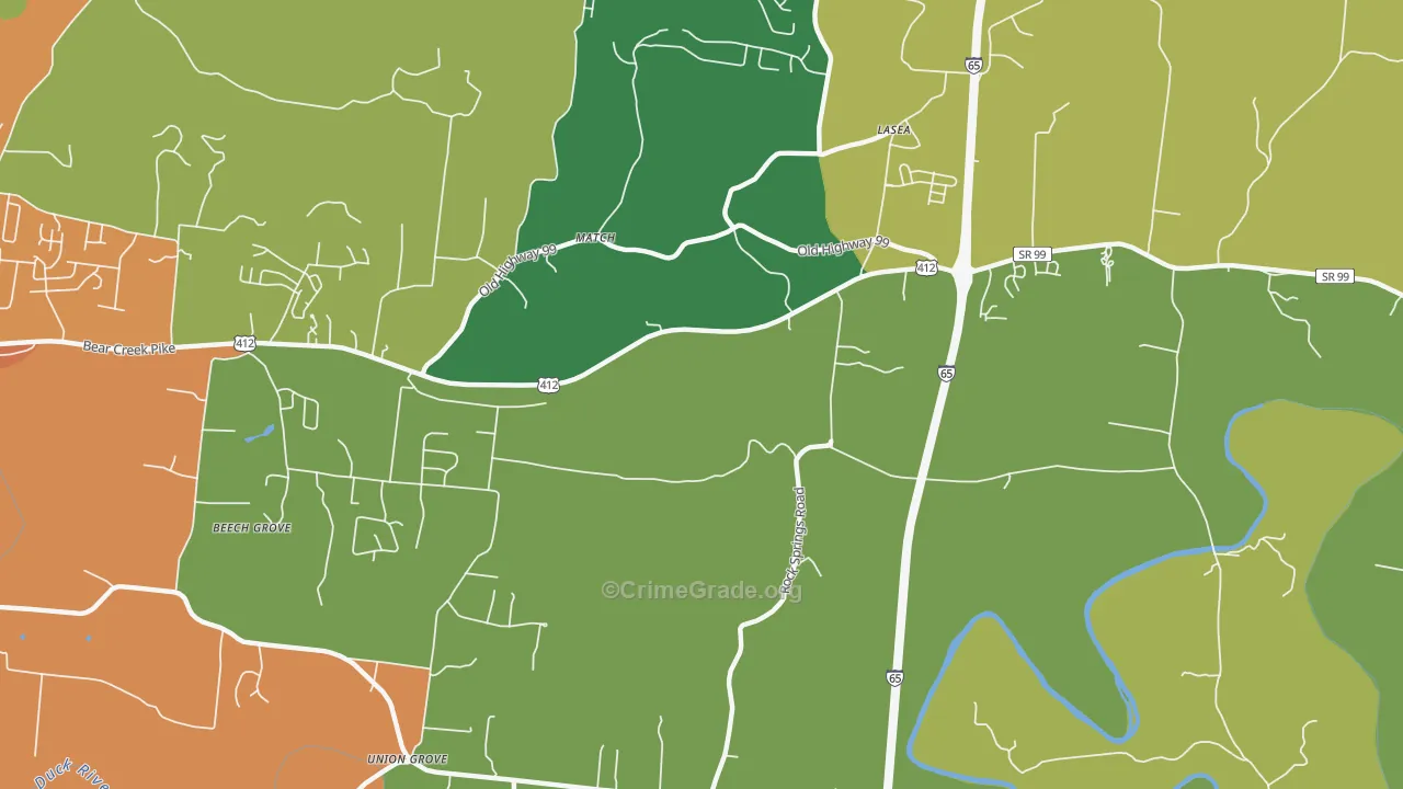 Match, TN Map of Burglary Rates