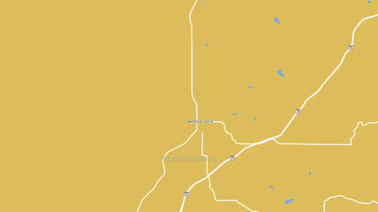 Matfield Green, KS Map of Burglary Rates