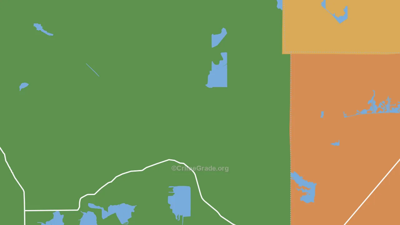 Mather, WI Map of Burglary Rates