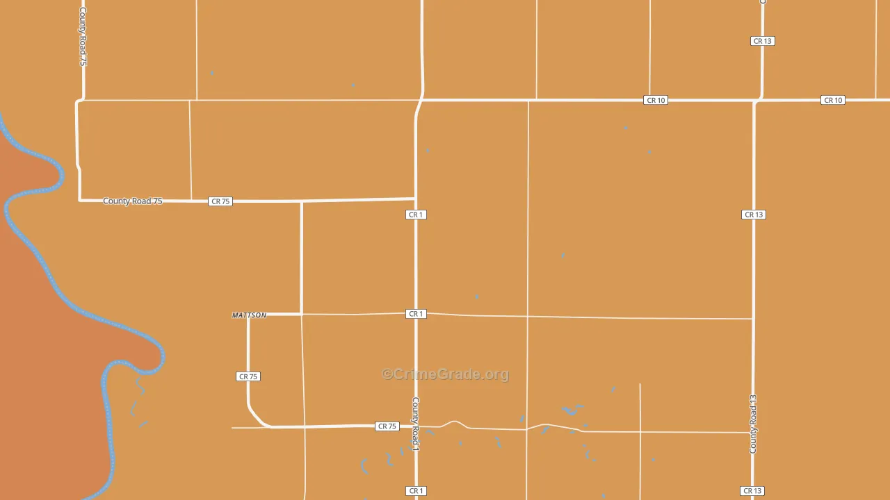 Mattson, MN Map of Burglary Rates