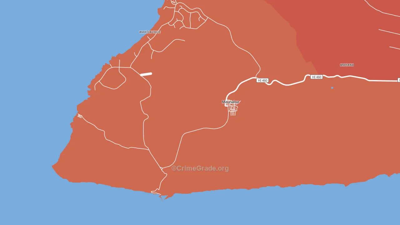 Mauna Loa, HI Map of Burglary Rates