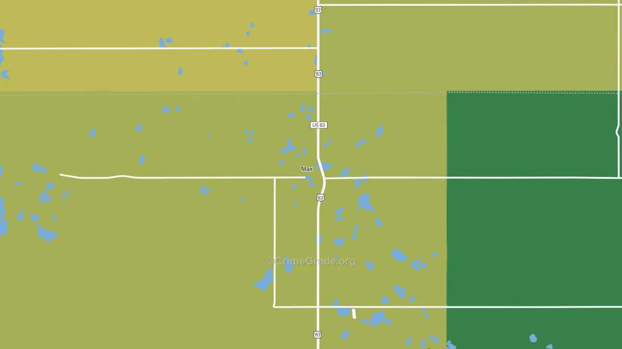Max, ND Map of Burglary Rates