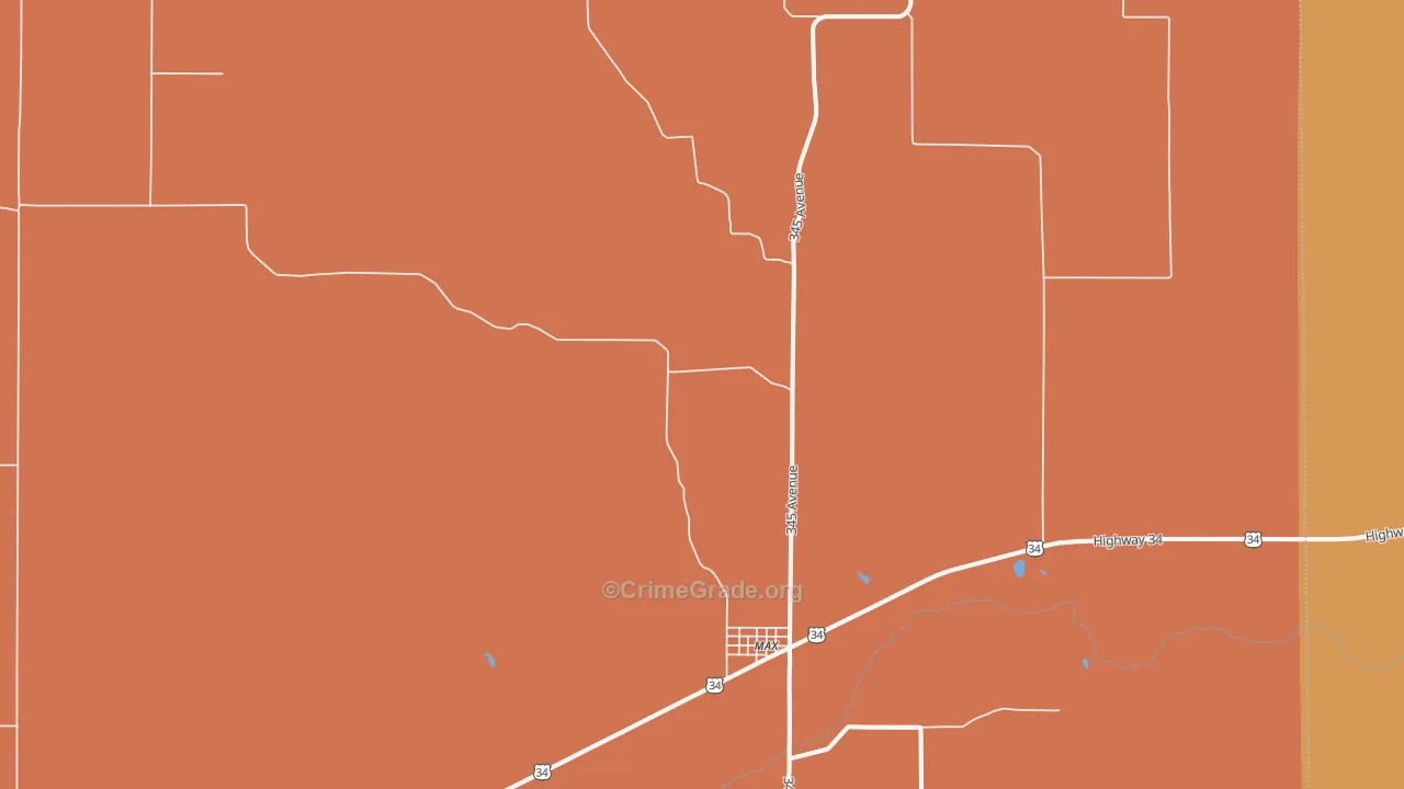 Max, NE Map of Burglary Rates