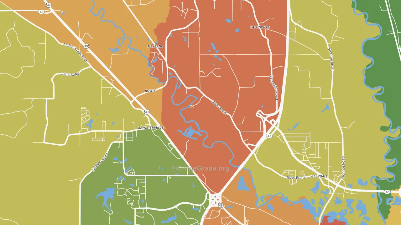 Maybank, MS Map of Burglary Rates