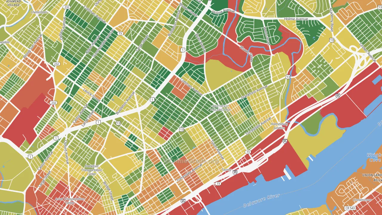 Mayfield, Philadelphia, PA Map of Burglary Rates