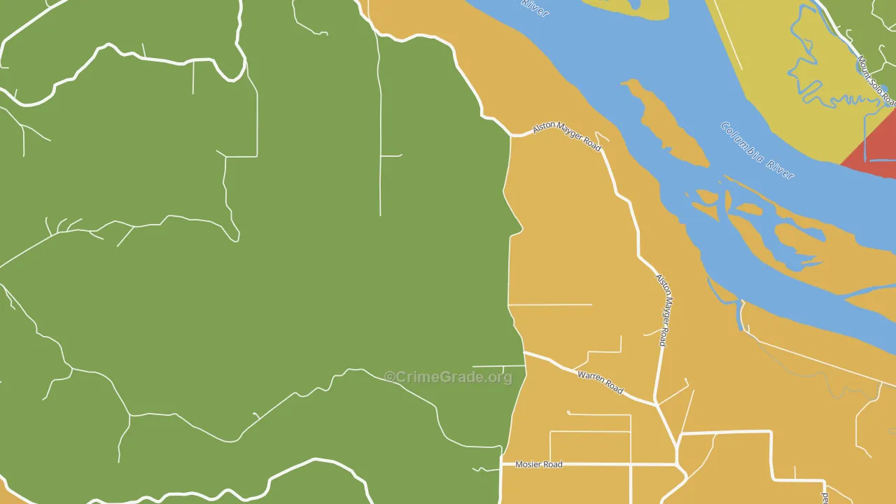 Mayger, OR Map of Burglary Rates
