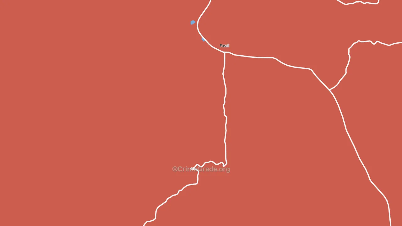 Mayville, OR Map of Burglary Rates