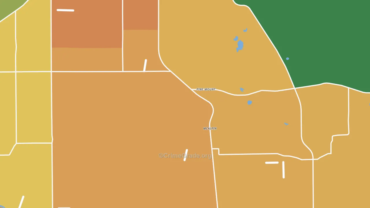 Mc Alpin, FL Map of Burglary Rates