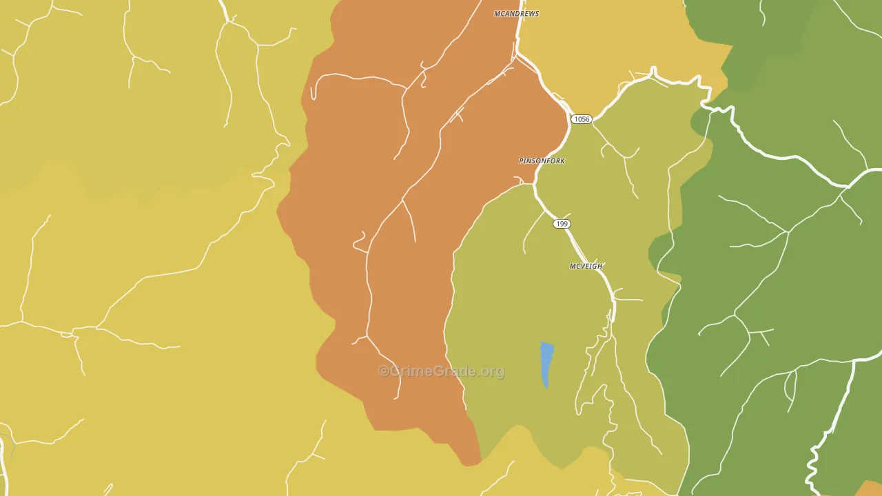 Mc Andrews, KY Map of Burglary Rates