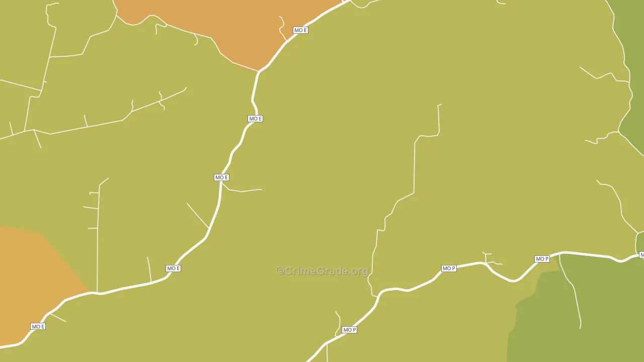 Mc Bride, MO Map of Burglary Rates