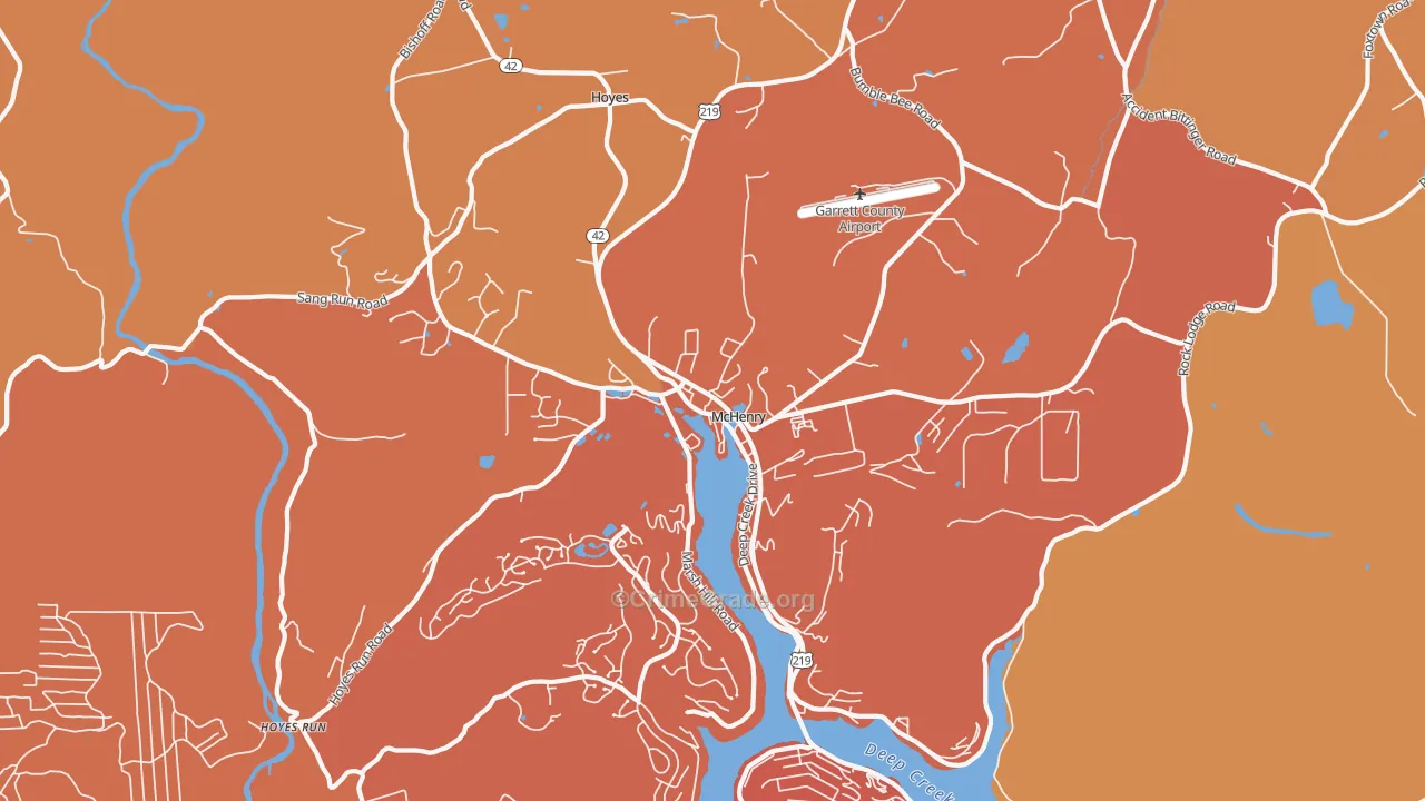 Mc Henry, MD Map of Burglary Rates