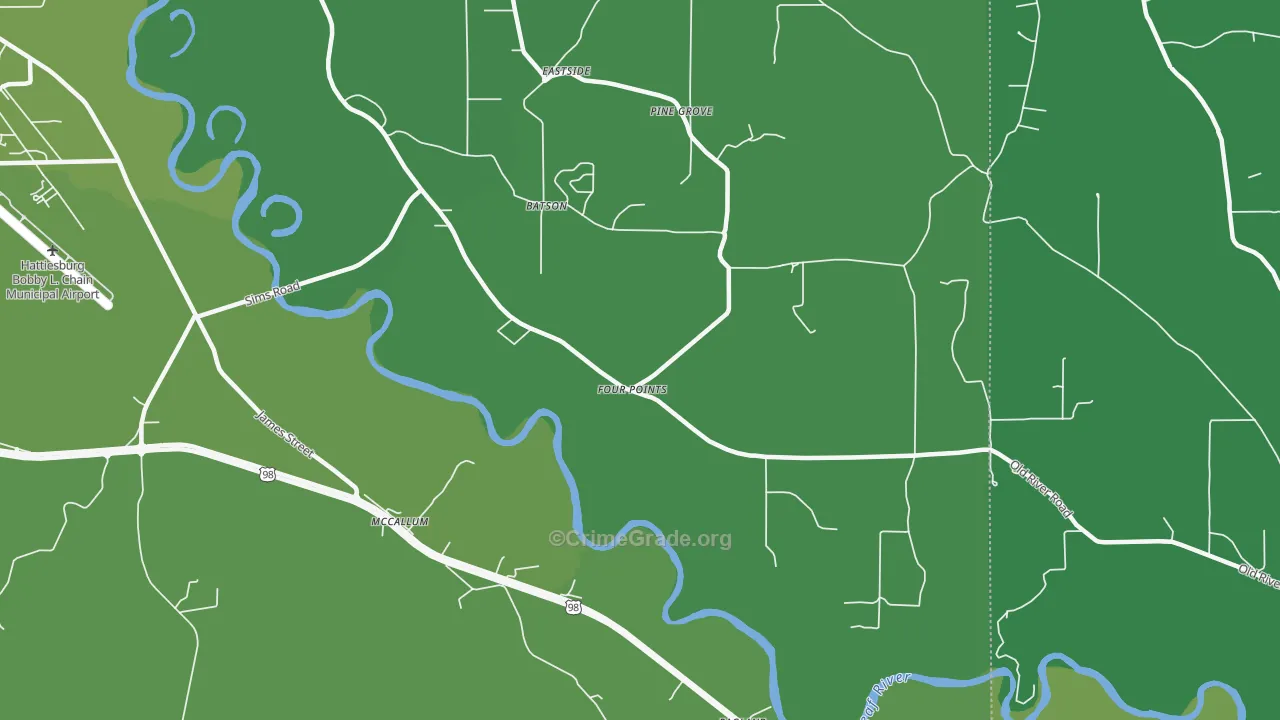 McCallum, MS Map of Burglary Rates