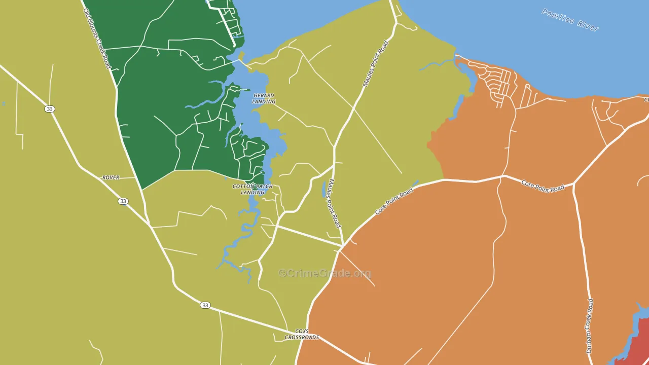 McConnell, NC Map of Burglary Rates