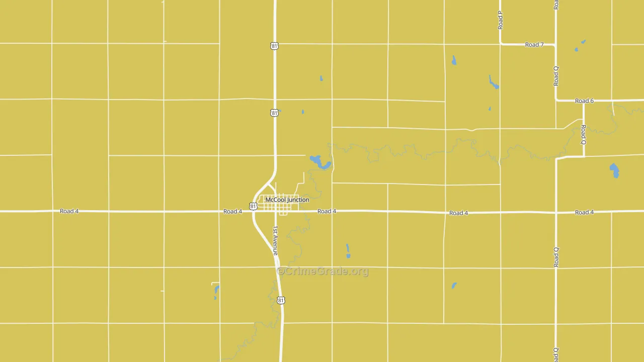 McCool Junction, NE Map of Burglary Rates