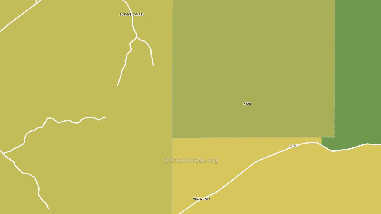 McCool, MS Map of Burglary Rates