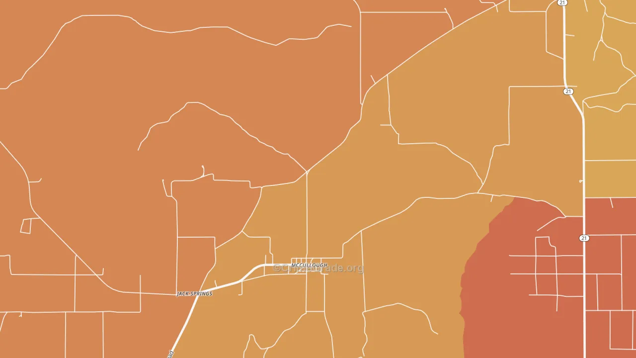 McCullough, AL Map of Burglary Rates