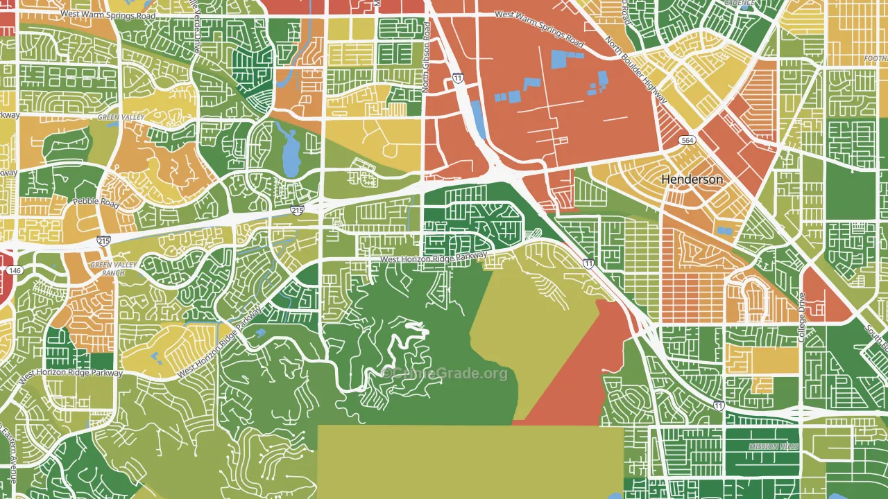 McCullough Hills, Henderson, NV Map of Burglary Rates