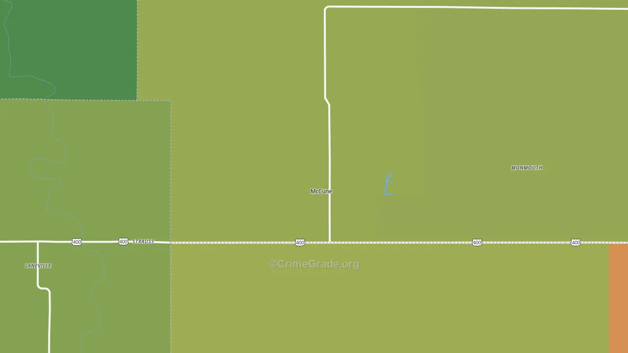McCune, KS Map of Burglary Rates