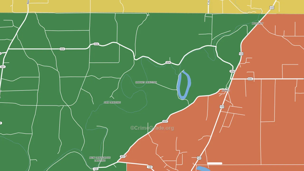 McGinty, LA Map of Burglary Rates