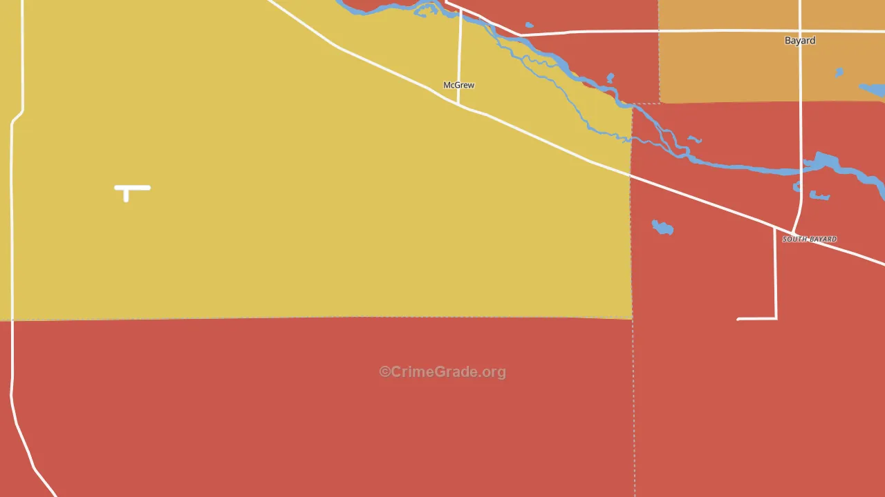 Mcgrew, NE Map of Burglary Rates
