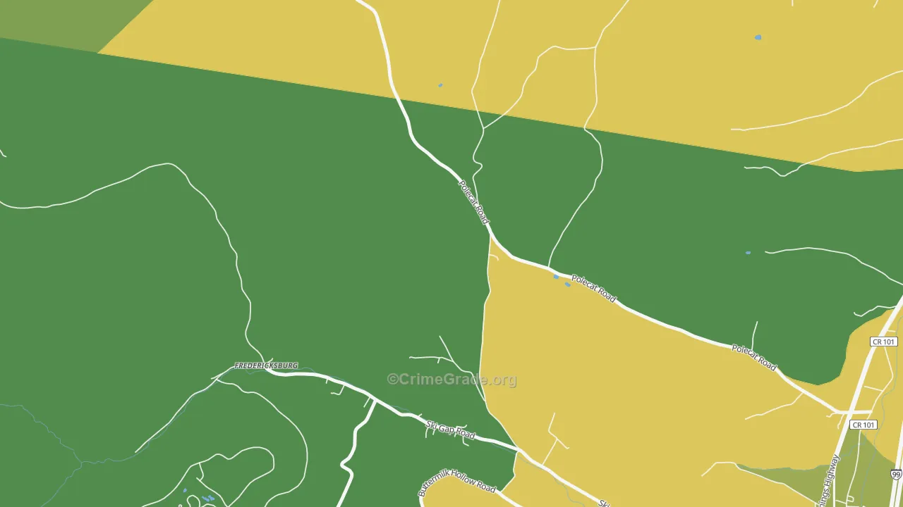 McKee, PA Map of Burglary Rates