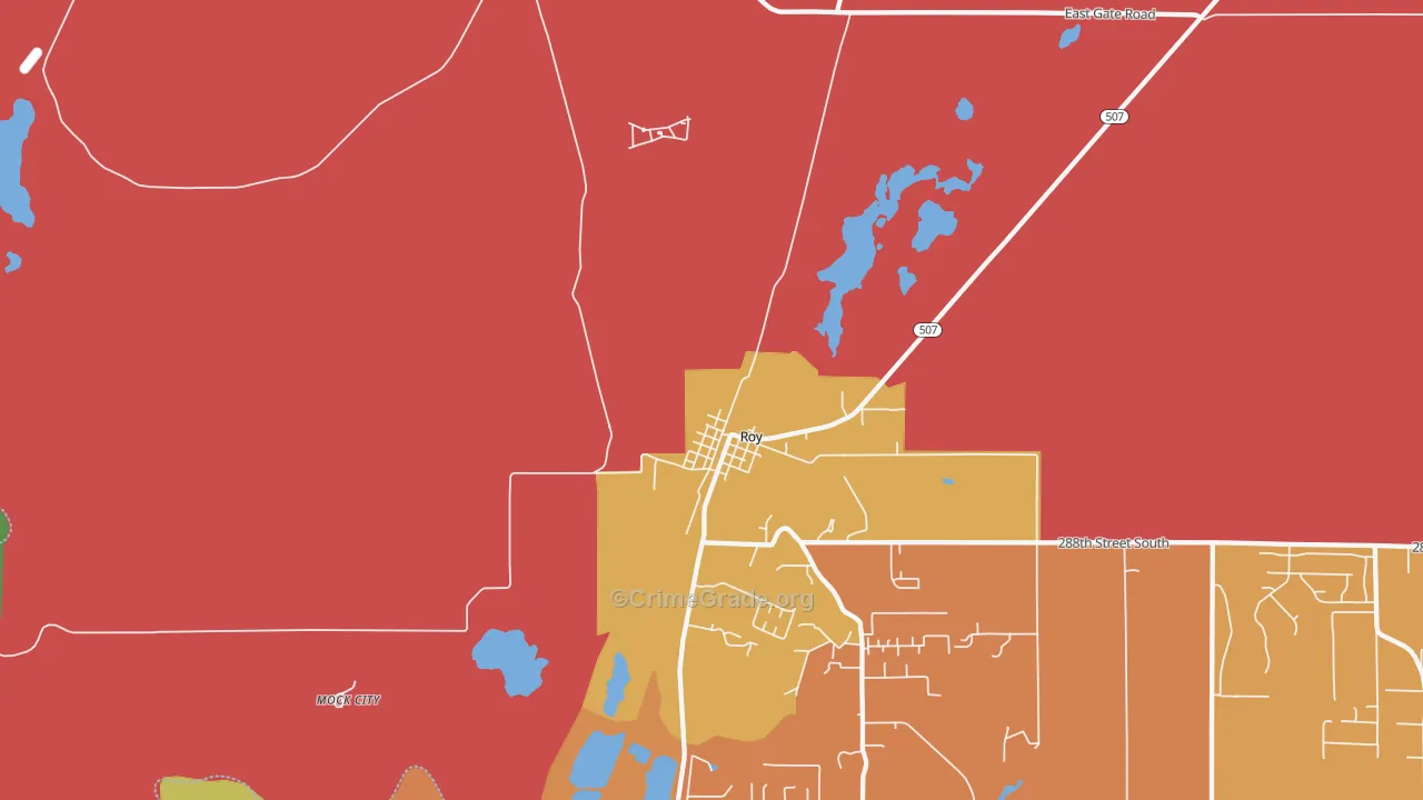Mckenna, WA Map of Burglary Rates