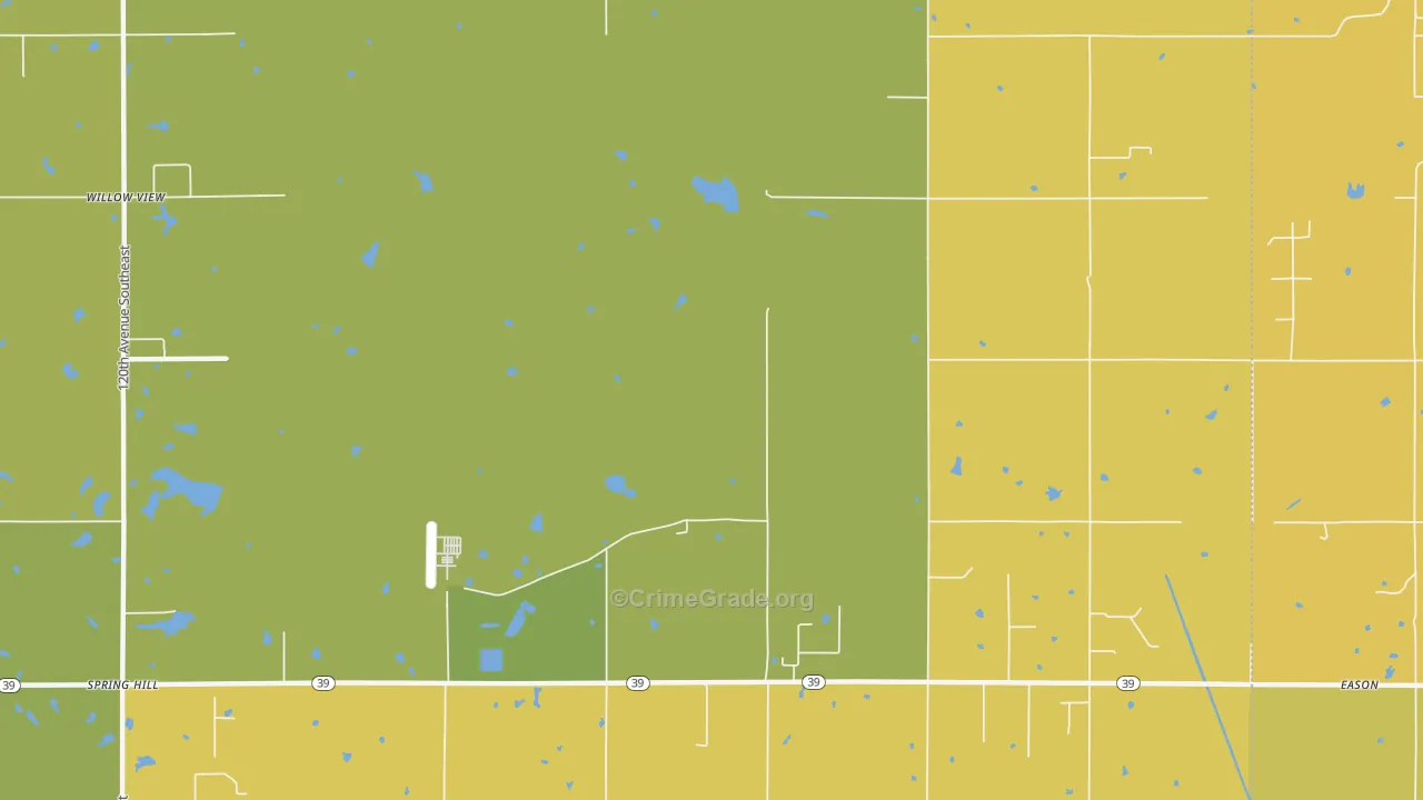 McKiddyville, OK Map of Burglary Rates
