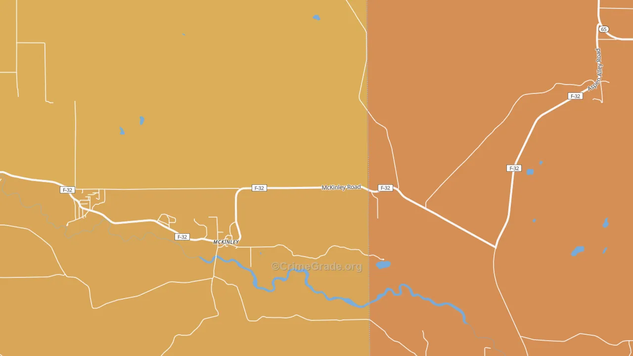 McKinley, MI Map of Burglary Rates