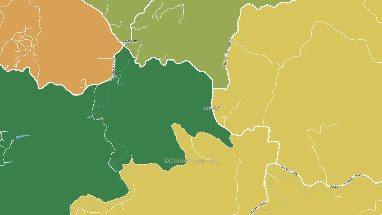 McKinley, OR Map of Burglary Rates