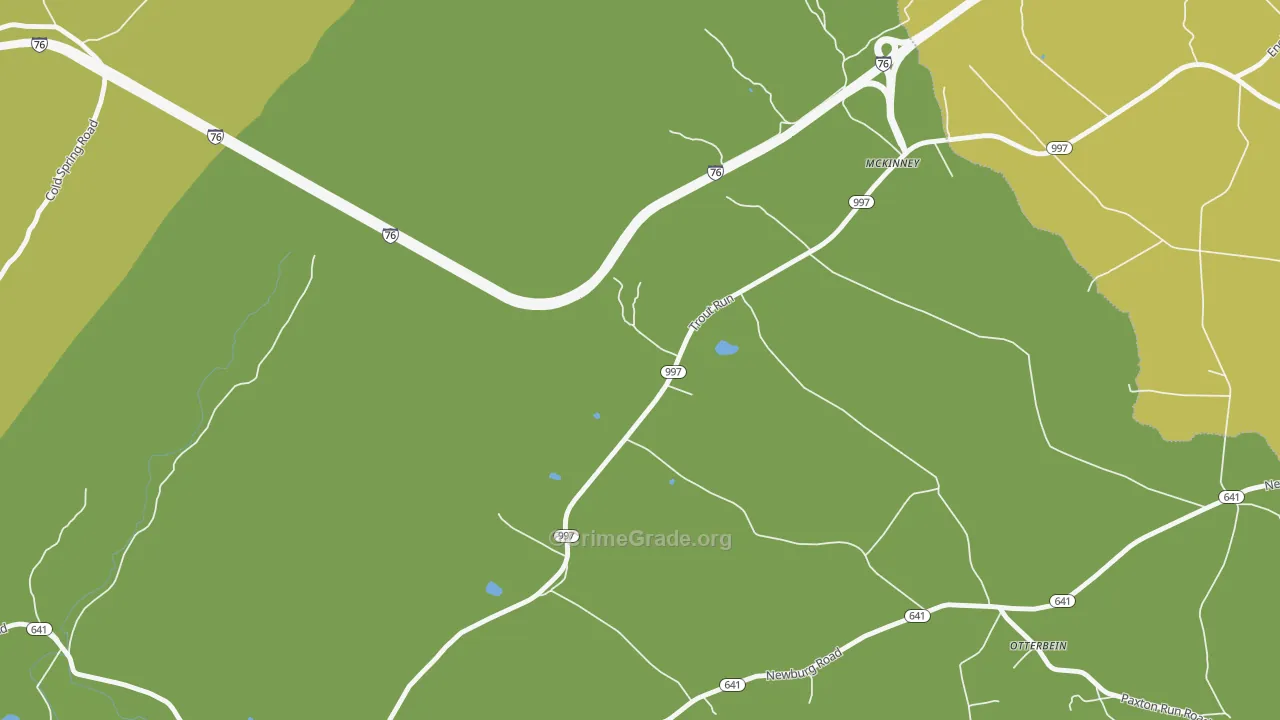 McKinney, PA Map of Burglary Rates