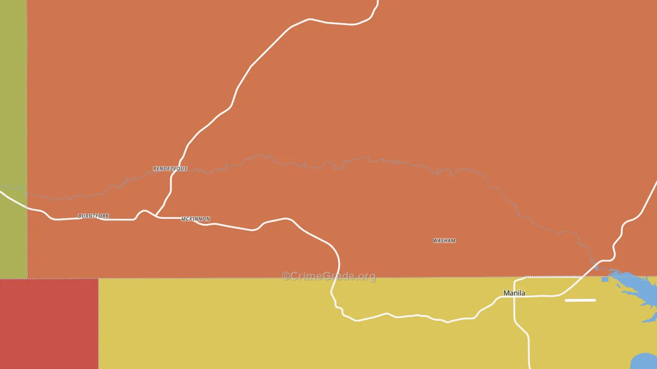 McKinnon, WY Map of Burglary Rates