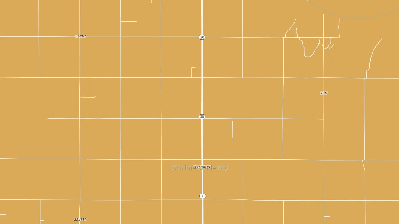 McKnight, OK Map of Burglary Rates