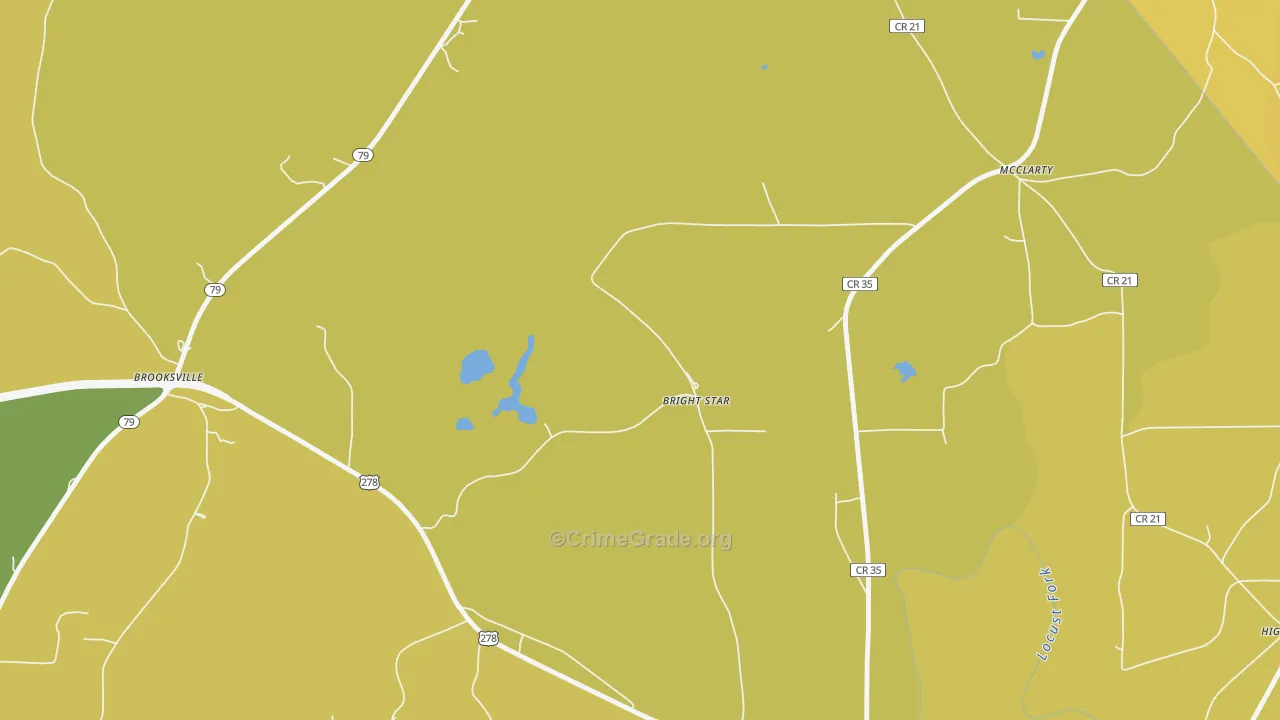 McLarty, AL Map of Burglary Rates