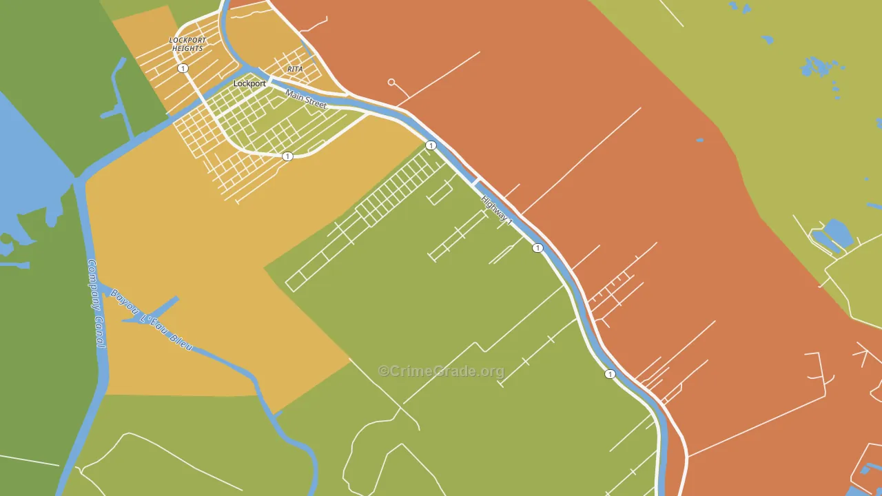 McLeod, LA Map of Burglary Rates
