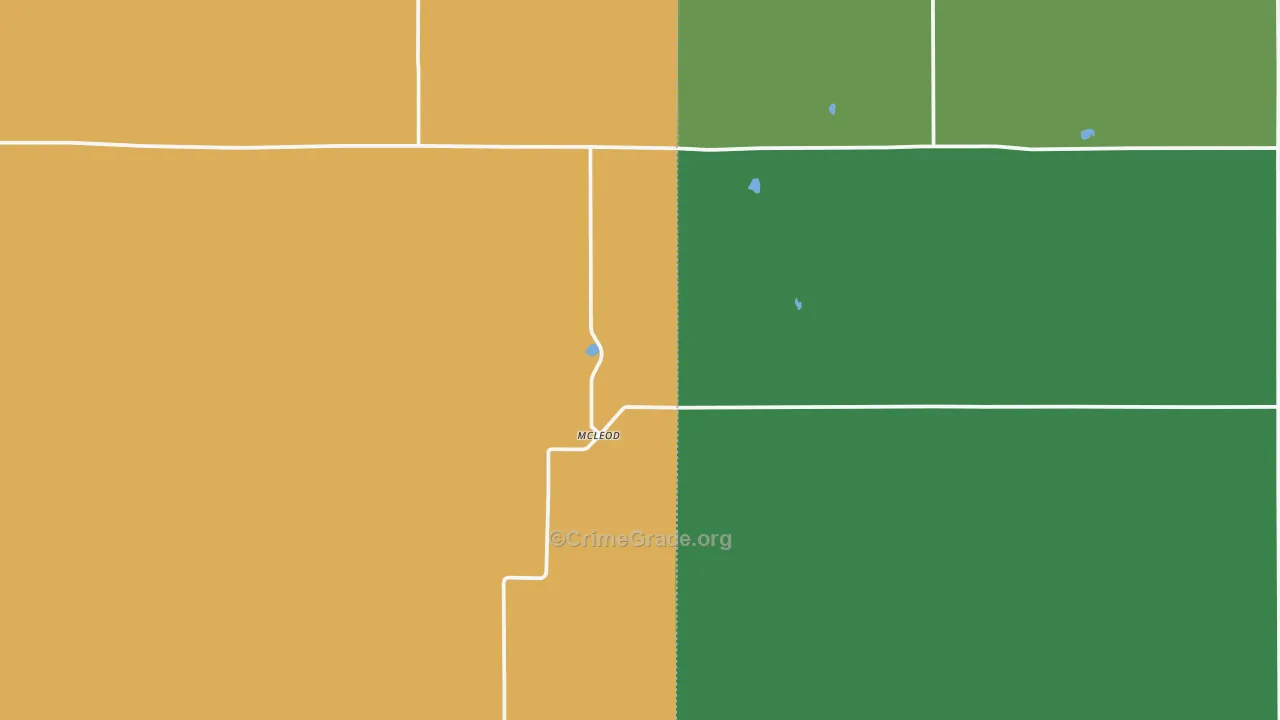 Mcleod, ND Map of Burglary Rates