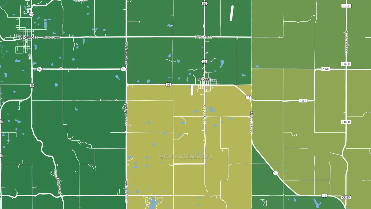 McLouth, KS Map of Burglary Rates