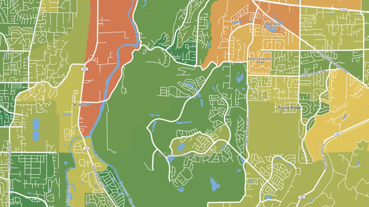McMillin, WA Map of Burglary Rates