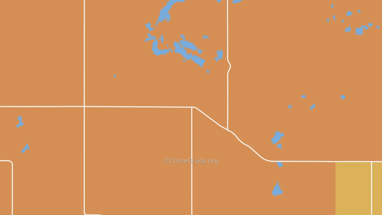 McPherson County, SD Map of Burglary Rates