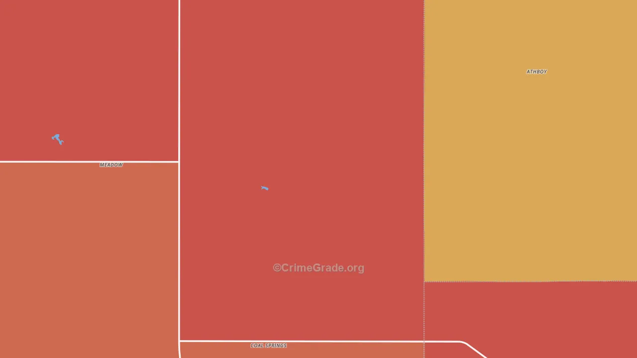 Meadow, SD Map of Burglary Rates