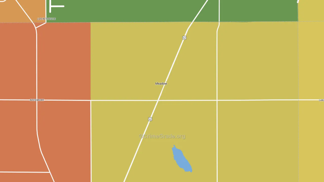 Meadow, TX Map of Burglary Rates