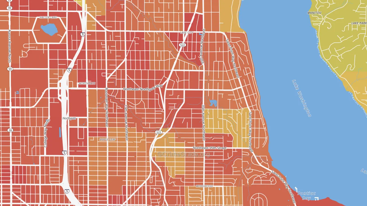 Meadowbrook, Seattle, WA Map of Burglary Rates