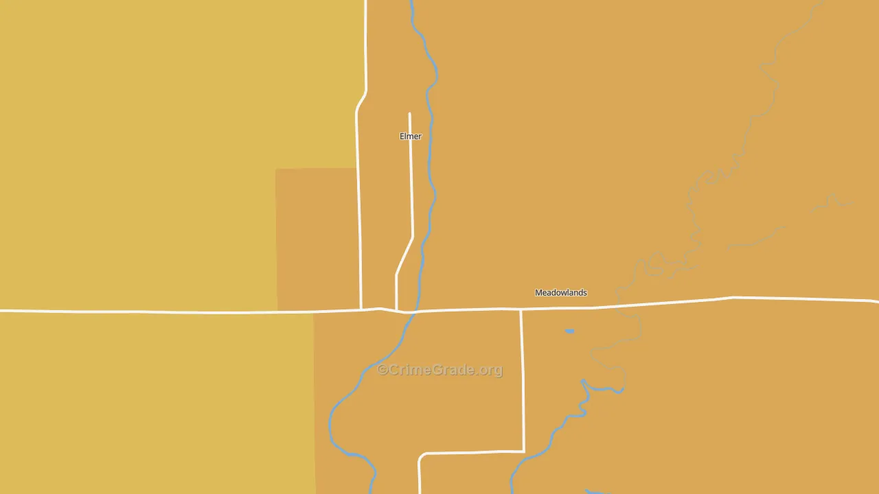 Meadowlands, MN Map of Burglary Rates