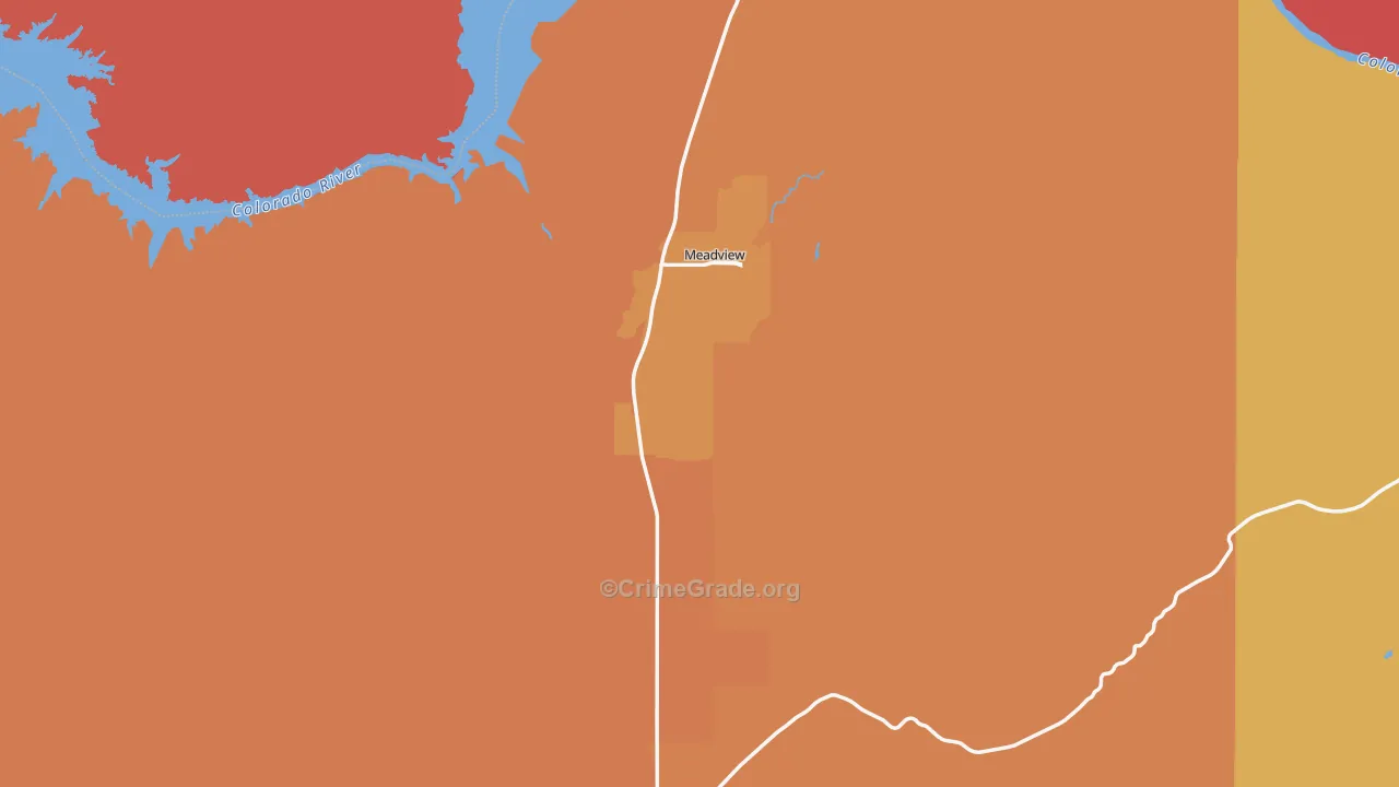 Meadview, AZ Map of Burglary Rates