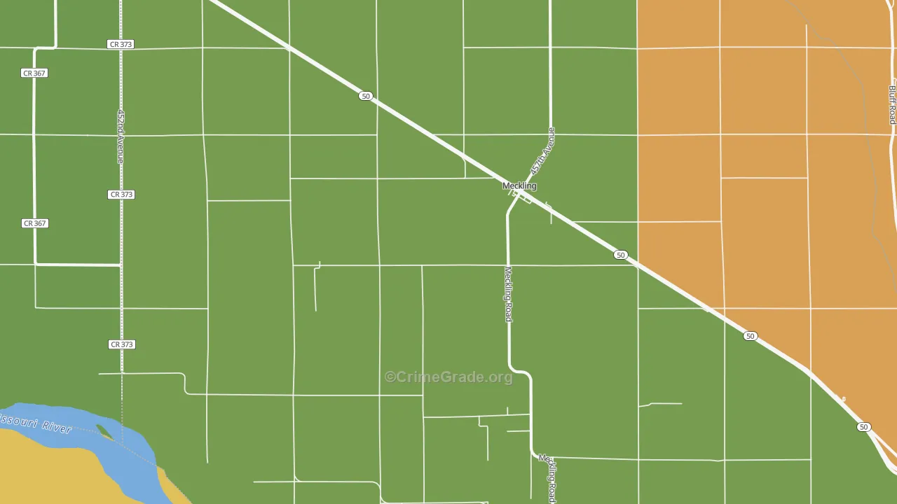 Meckling, SD Map of Burglary Rates