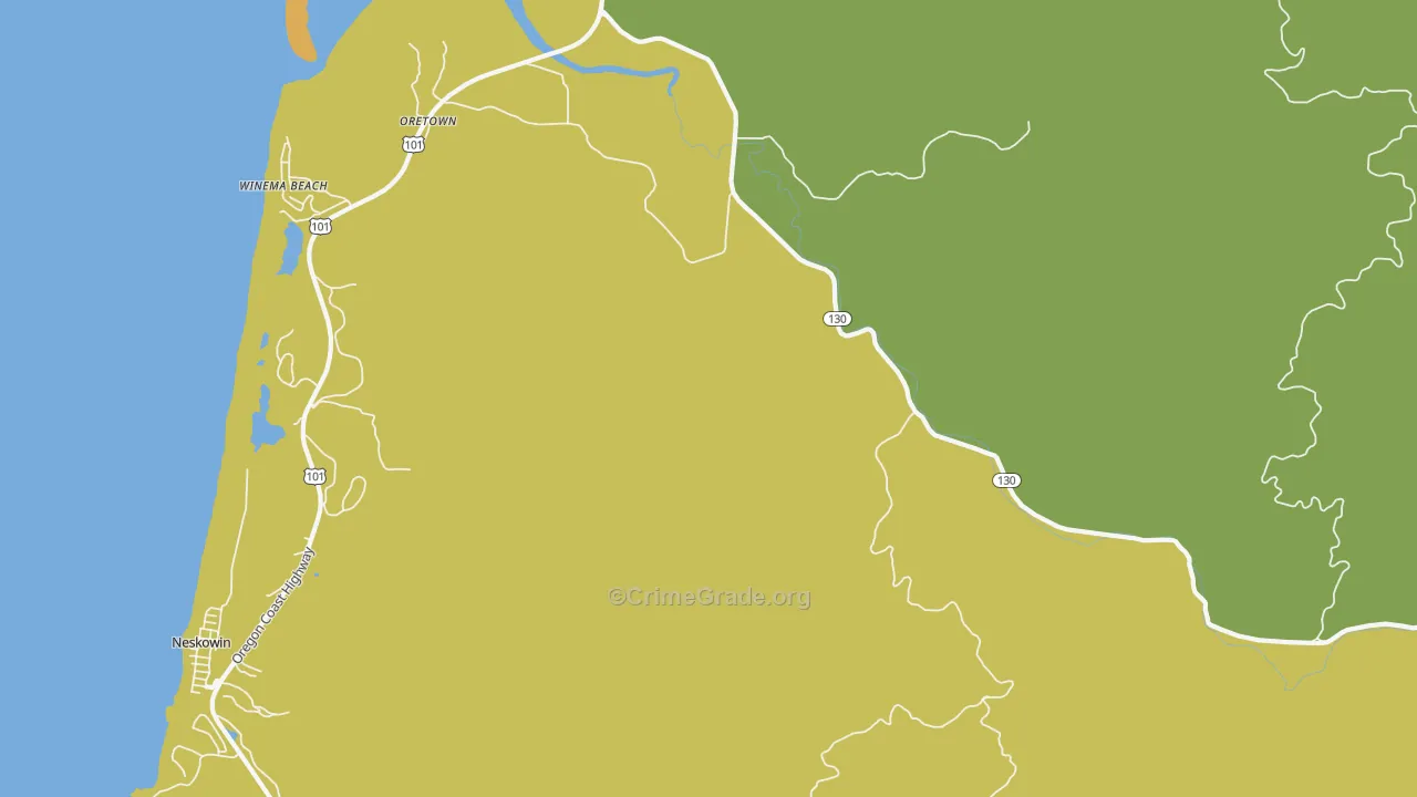 Meda, OR Map of Burglary Rates