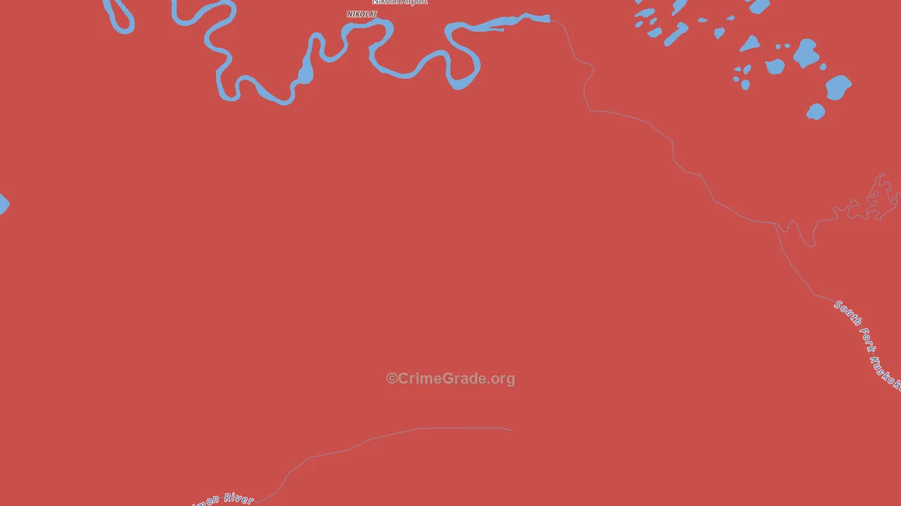 Medfra, AK Map of Burglary Rates