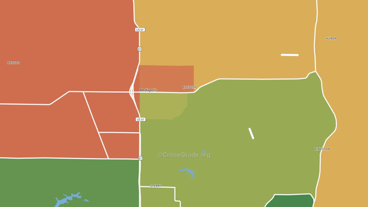 Mediapolis, IA Map of Burglary Rates